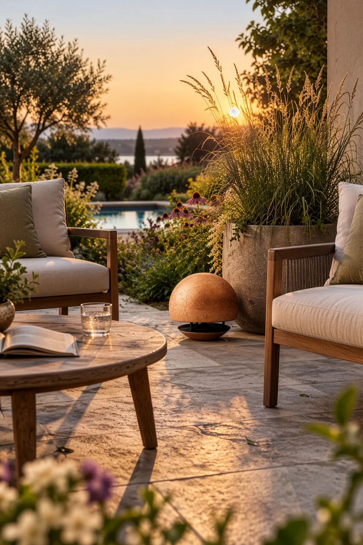 Bildstreifen Terrasse und Sitzplatz · Nah am Ohr statt laut aus der Ferne